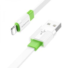 USB кабель Borofone BX89 Apple iPhone SE 2022, iPhone 14 Pro Max, iPhone 14 Plus, iPhone 14 Pro, iPhone 14, iPhone 12 Mini, iPhone 12 Pro Max, iPhone 12 Pro, iPhone 12, iPhone SE 2020, iPad PRO 9.7 2018, Lightning, 1.0 м., Зелений