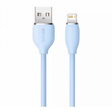 USB кабель Baseus CAGD000103 Jelly Liquid Silica Gel Apple iPhone SE 2022, iPhone 14 Pro Max, iPhone 14 Plus, iPhone 14 Pro, iPhone 14, iPhone 13 Pro, iPhone 13 Mini, iPhone 13, iPhone 13 Pro Max, iPhone 12 Mini, Lightning, 2.0 м., Синій