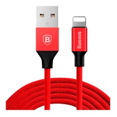 USB кабель Baseus CALYW-09 Yiven Apple iPhone SE 2022, iPhone 14 Pro Max, iPhone 14 Plus, iPhone 14 Pro, iPhone 14, iPhone 13 Pro, iPhone 13 Mini, iPhone 13, iPhone 13 Pro Max, iPhone 12 Mini, iPhone 12 Pro Max, Lightning, 1.2 м., Червоний