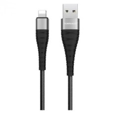 USB кабель TORNADO TX15 Apple iPhone SE 2022, iPhone 14 Pro Max, iPhone 14 Plus, iPhone 14 Pro, iPhone 14, iPhone 13 Pro, iPhone 13 Mini, iPhone 13, iPhone 13 Pro Max, iPhone 12 Mini, iPhone 12 Pro Max, iPhone 12 Pro, Lightning, 1.0 м., Чорний