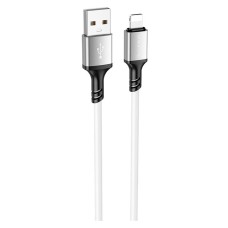 USB кабель Borofone BX83 Apple iPhone SE 2022, iPhone 14 Pro Max, iPhone 14 Plus, iPhone 14 Pro, iPhone 14, iPhone 13 Pro, iPhone 13 Mini, iPhone 13, iPhone 13 Pro Max, iPhone 12 Mini, iPhone 12 Pro Max, iPhone 12 Pro, Lightning, 1.0 м., Білий