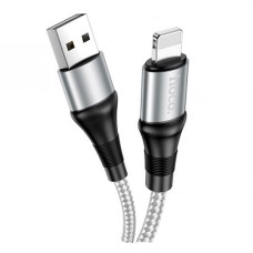 USB кабель Hoco X50 Apple iPhone SE 2022, iPhone 14 Pro Max, iPhone 14 Plus, iPhone 14 Pro, iPhone 14, iPhone 13 Pro, iPhone 13 Mini, iPhone 13, iPhone 13 Pro Max, iPhone 12 Mini, iPhone 12 Pro Max, iPhone 12 Pro, Lightning, 1.0 м., Сірий