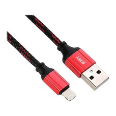 USB кабель EMY MY-722 Apple iPhone SE 2022, iPhone 14 Pro Max, iPhone 14 Plus, iPhone 14 Pro, iPhone 14, iPhone 13 Pro, iPhone 13 Mini, iPhone 13, iPhone 13 Pro Max, iPhone 12 Mini, iPhone 12 Pro Max, iPhone 12 Pro, Lightning, 2.0 м., Червоний