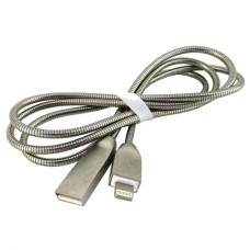 USB кабель Walker C730 Apple iPhone SE 2022, iPhone 14 Pro Max, iPhone 14 Plus, iPhone 14 Pro, iPhone 14, iPhone 13 Pro, iPhone 13 Mini, iPhone 13, iPhone 13 Pro Max, iPhone 12 Mini, iPhone 12 Pro Max, iPhone 12 Pro, Lightning, 1.0 м., Срібний