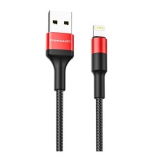 USB кабель TORNADO TX7 Apple iPhone SE 2022, iPhone 14 Pro Max, iPhone 14 Plus, iPhone 14 Pro, iPhone 14, iPhone 13 Pro, iPhone 13 Mini, iPhone 13, iPhone 13 Pro Max, iPhone 12 Mini, iPhone 12 Pro Max, iPhone 12 Pro, Lightning, 1.0 м., Чорний