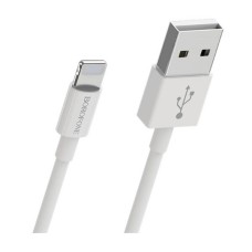 USB кабель Borofone BX22 Apple iPhone SE 2022, iPhone 14 Pro Max, iPhone 14 Plus, iPhone 14 Pro, iPhone 14, iPhone 13 Pro, iPhone 13 Mini, iPhone 13, iPhone 13 Pro Max, iPhone 12 Mini, iPhone 12 Pro Max, iPhone 12 Pro, Lightning, 1.0 м., Білий