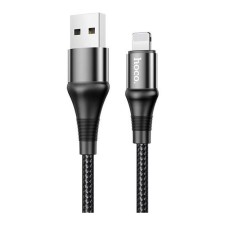 USB кабель Hoco X50 Excellent Apple iPhone SE 2022, iPhone 14 Pro Max, iPhone 14 Plus, iPhone 14 Pro, iPhone 14, iPhone 13 Pro, iPhone 13 Mini, iPhone 13, iPhone 13 Pro Max, iPhone 12 Mini, iPhone 12 Pro Max, Lightning, 1.0 м., Чорний