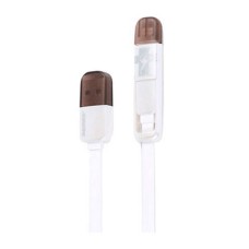 USB кабель Remax Transformer 2 в 1 Apple iPhone SE 2022, iPhone 14 Pro Max, iPhone 14 Plus, iPhone 14 Pro, iPhone 14, iPhone 13 Pro, iPhone 13 Mini, iPhone 13, iPhone 13 Pro Max, iPhone 12 Mini, MicroUSB, Lightning, Original, Білий