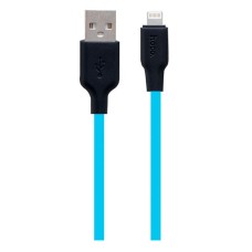 USB кабель Hoco X21 Plus Silicone Apple iPhone SE 2022, iPhone 14 Pro Max, iPhone 14 Plus, iPhone 14 Pro, iPhone 14, iPhone 13 Pro, iPhone 13 Mini, iPhone 13, iPhone 13 Pro Max, iPhone 12 Mini, iPhone 12 Pro Max, Lightning, 0.25 м., Чорний