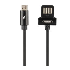 USB кабель Remax RC-082m Waist Drum Fast Charging, MicroUSB, Original, 1.0 м., Чорний