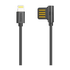 USB кабель Remax RC-075i Rayen Apple iPhone SE 2022, iPhone 14 Pro Max, iPhone 14 Plus, iPhone 14 Pro, iPhone 14, iPhone 13 Pro, iPhone 13 Mini, iPhone 13, iPhone 13 Pro Max, iPhone 12 Mini, iPhone 12 Pro Max, Lightning, Original, 1.0 м., Чорний