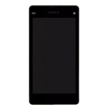 Дисплей Sony D5502 Xperia Z1 Compact, D5503 Xperia Z1 Compact, (High quality), з сенсором, з рамкою, IPS, Чорний