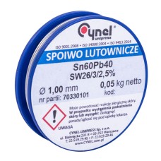 Дротяний припій Sn-60% Pb-40% 1,00мм 0,05кг (WG-01X-01-1-100-7701,  LC60-1.00, 0.05), 50 гр.