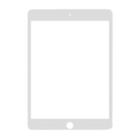Корпусне скло дисплея Apple iPad mini 5, Білий