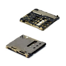 Роз'єм на SIM карту Samsung E300, I9300 Galaxy S3, I9500 Galaxy S4, I9502 Galaxy S4, I959 Galaxy S4, N5100 Galaxy Note 8.0, N5120 Galaxy Note 8.0, N7102 Galaxy Note 2, T211 Galaxy Tab 3, T231 Galaxy Tab 4 7.0