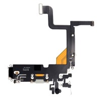 Шлейф Apple iPhone 13 Pro, з роз'ємом зарядки і мікрофоном, Срібний