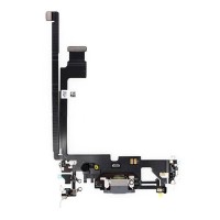 Шлейф Apple iPhone 12 Pro, з роз'ємом зарядки і мікрофоном, Чорний