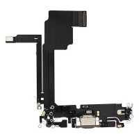 Шлейф Apple iPhone 15 Pro Max, с разъемом на зарядку, Бежевый
