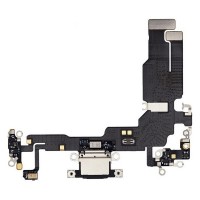 Шлейф Apple iPhone 15, з роз'ємом на зарядку, Чорний