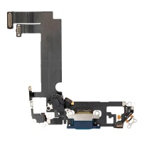 Шлейф Apple iPhone 12 Mini, с разъемом зарядки и микрофоном, синий