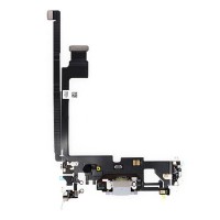 Шлейф Apple iPhone 12 Pro, с разъемом зарядки и микрофоном, Белый