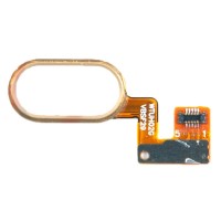 Шлейф Meizu M681H M3 Note, с кнопкой меню, 10 пин, Золотой