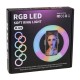 Кільцева лампа RGB MJ20, Чорний