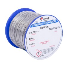Дротяний припій Sn-60% Pb-40% 0,70мм 0,5кг (WG-01X-01-1-070-8,  LC60-0.70, 0.5), 500 гр.