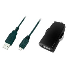 Автомобільний зарядний пристрій Global MSH-SC-031, MicroUSB, і кабель 2.1 A, Чорний