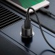 Автомобільний зарядний пристрій Borofone BZ19A, MicroUSB, і кабель Чорний