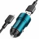 Автомобільний зарядний пристрій Borofone BZ19, MicroUSB, і кабель 2.4 A, Синій