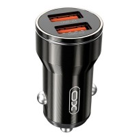 Автомобильное зарядное устройство XO CC48, С кабелем, MicroUSB, 2.4 A, Черный