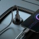 Автомобільний зарядний пристрій Borofone BZ18, MicroUSB, і кабель Чорний