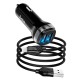 Автомобільний зарядний пристрій Hoco Z40, MicroUSB, і кабель Чорний
