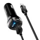 Автомобільний зарядний пристрій Hoco Z40, MicroUSB, і кабель Чорний