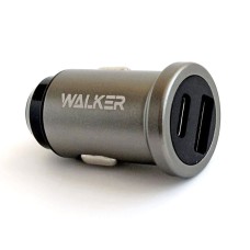 Автомобільний зарядний пристрій Walker WCR-25, 3.1 A, Сірий