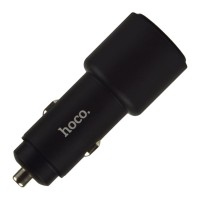 Автомобильное зарядное устройство Hoco NZ3 Dual Port PD QC3.0, Черный