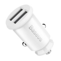 Автомобильное зарядное устройство Baseus CCALL-ML02 Grain Car Charger, 3.1 A, Белый
