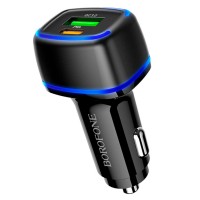 Автомобильное зарядное устройство Borofone BZ14A PD+QC, Черный