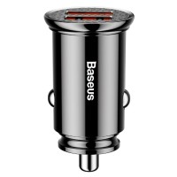 Автомобільний зарядний пристрій Baseus CCALL-YD01 Circular Plastic QC3.0, 5.0 A, Чорний