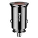 Автомобильное зарядное устройство Baseus CCALL-YD01 Circular Plastic QC3.0, 5.0 A, Черный