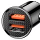Автомобильное зарядное устройство Baseus CCALL-YD01 Circular Plastic QC3.0, 5.0 A, Черный