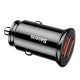 Автомобильное зарядное устройство Baseus CCALL-YD01 Circular Plastic QC3.0, 5.0 A, Черный