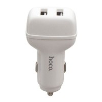 Автомобильное зарядное устройство Hoco Z36, С кабелем, MicroUSB, 2.4 A, Белый