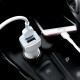 Автомобільний зарядний пристрій Hoco Z23, MicroUSB, і кабель 2.4 A, Білий