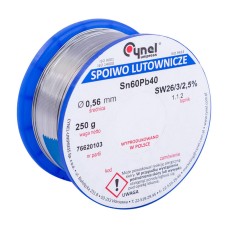 Дротяний припій LC60-0.56, 0.25, Sn-60% Pb-40% 0,56мм 0,25кг, 250 гр.