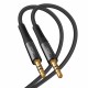 Кабель AUX XO NB-R175A, 3,5 мм., 1.0 м., Чорний
