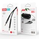 Кабель AUX XO NB-R175A, 3,5 мм., 1.0 м., Чорний