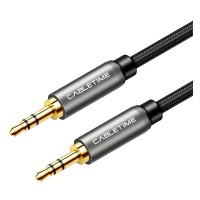 Кабель AUX Cabletime CF10H, 1.0 м., 3.5 мм., Черный