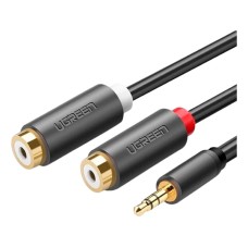 Кабель AUX Ugreen AV109, RCA, 3,5 мм., 0.25 м., Сірий